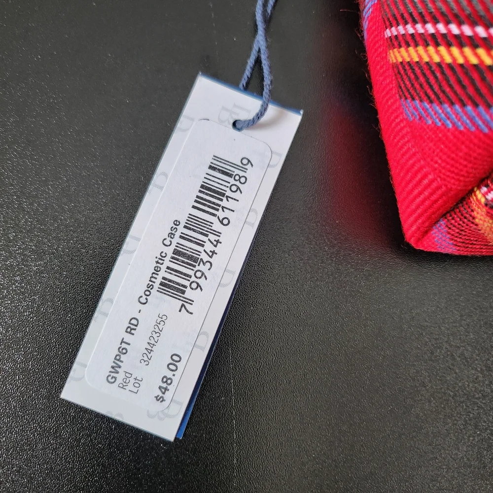 Dooney Red Plaid Zip Case - Picture 10 of 13